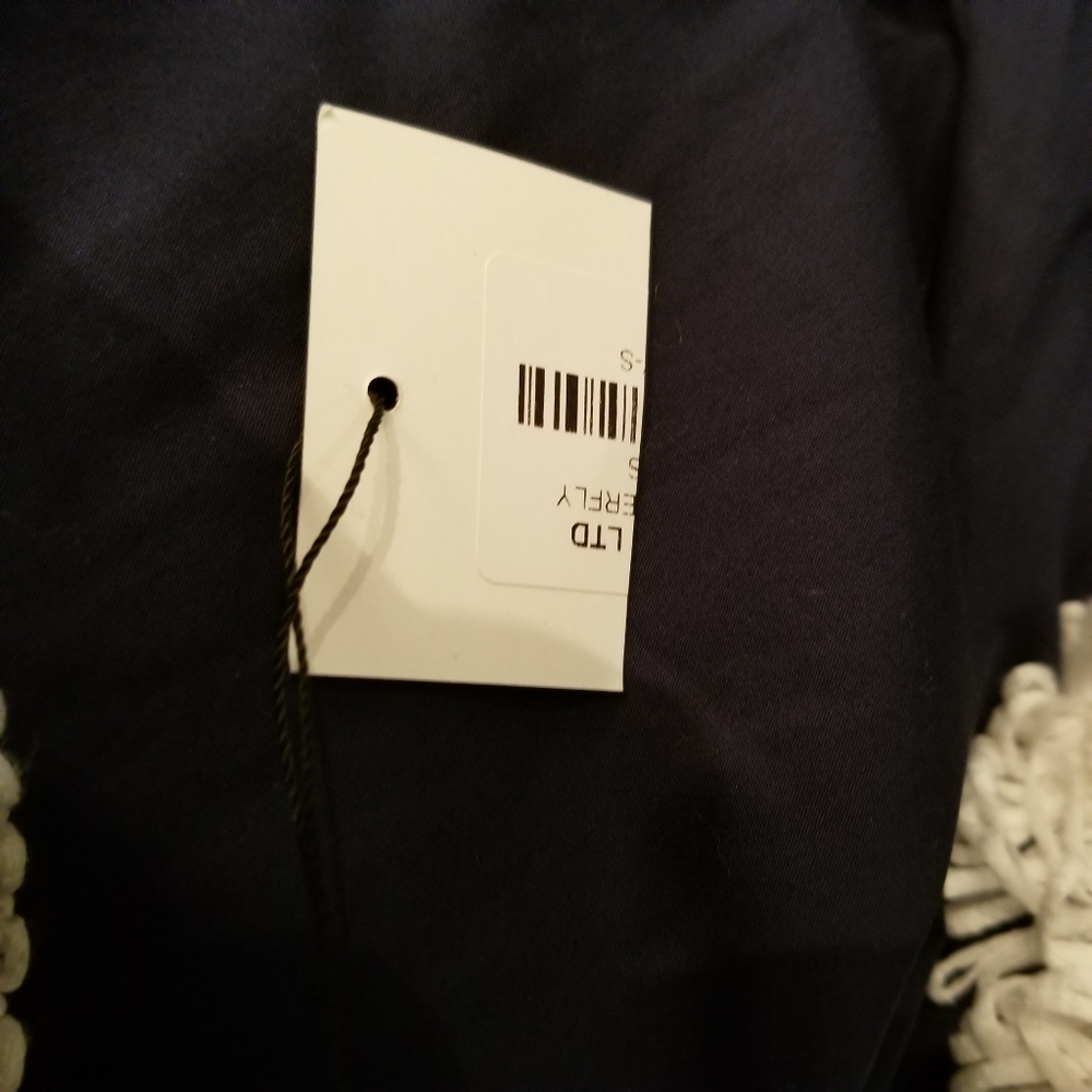 Sara Campbell Butterfly Navy Blue Popover Blouse Top Size Small NEW NWT - Picture 10 of 10
